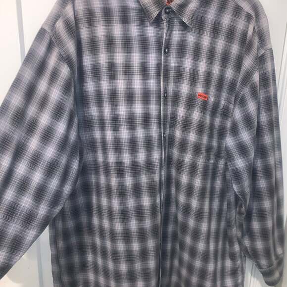 Wolverine Men's Blue Plaid Cotton Lined Button Down Shirt - Picture 1 of 8